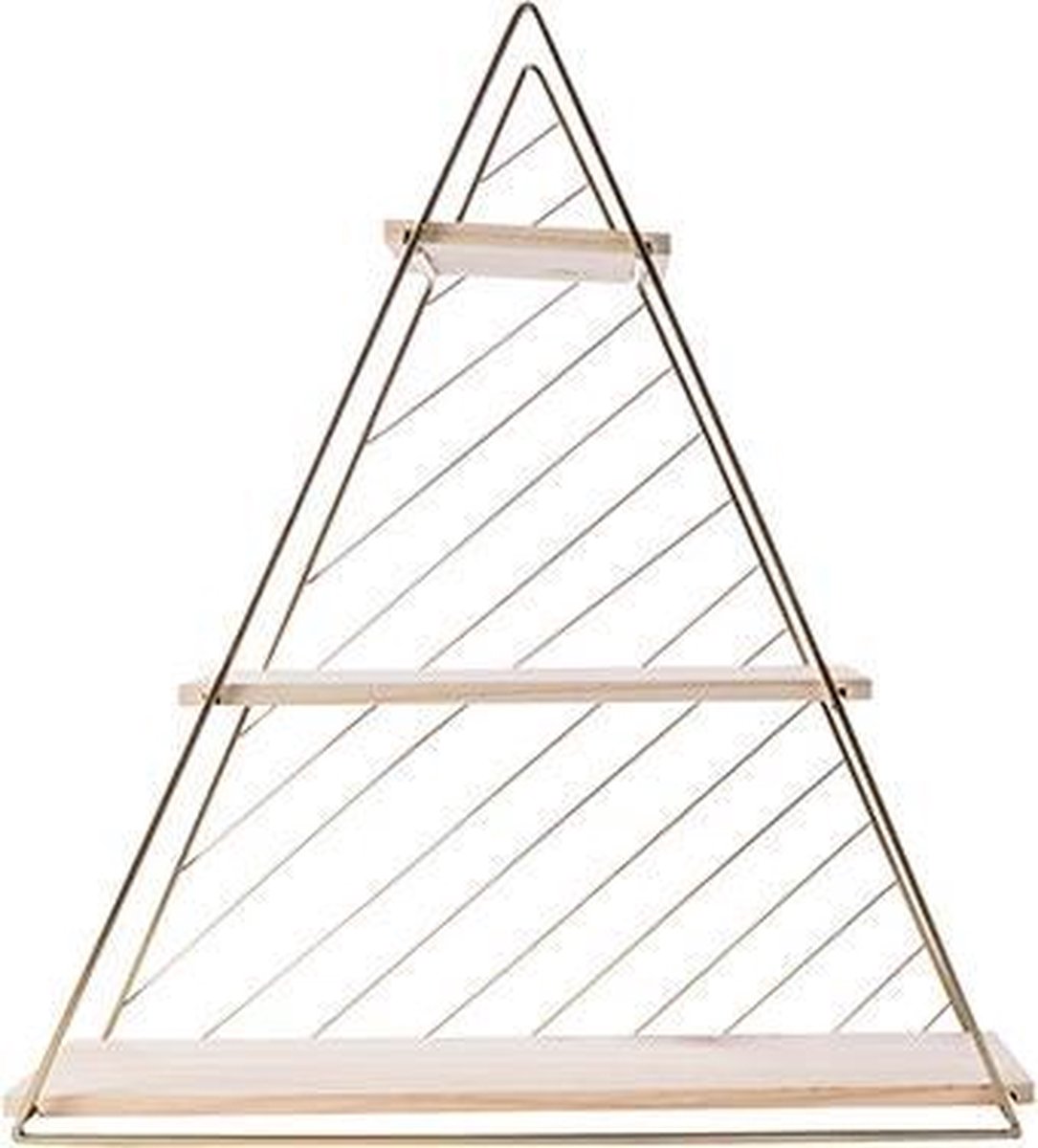 Cosy&Trendy Decoratief rek - staand - driehoek - 47 x 50 cm - Goudkleurig