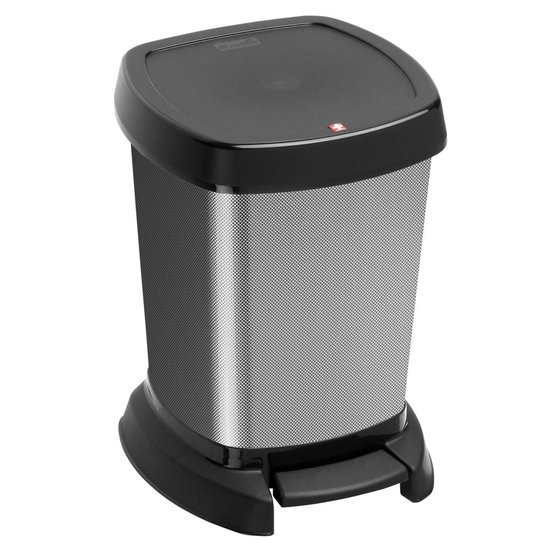 Rotho Paso Poubelle à Pédale - 6 l - Argent Métallisé