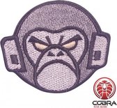 Tactical Monkey grijs geborduurde motiverende patch embleem met velcro