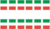 2x Papieren slinger Italie 4 meter -  Italiaanse vlag - Supporter feestartikelen - Landen decoratie/versiering
