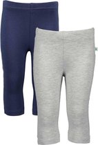 Blue Seven 2 PACK Bio Basic CAPRI  legging Lichtgrijs en Blauw - Maat 128