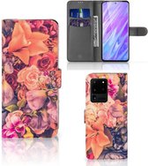 Flip Case Geschikt voor Samsung Galaxy S20 Ultra Hoesje Bosje Bloemen