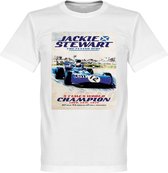 Jackie Stewart Poster T-Shirt - Wit - S