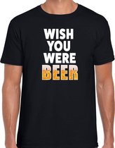 Oktoberfest Wish you were beer drank fun t-shirt zwart voor heren - bier drink shirt kleding M