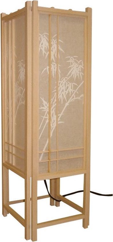Fine Asianliving Japanse Tafellamp Rijstpapier Shoji Arashiyama Bamboe  Natural | bol.com