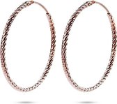 Twice As Nice Oorbellen in rosé zilver, oorringen 2,8 cm