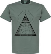 Alziend Oog T-Shirt - Donkergrijs - M