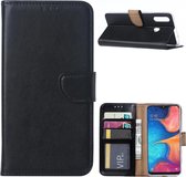 Ntech Hoesje Geschikt Voor Samsung Galaxy A20s Portemonnee / Booktype hoesje - Zwart