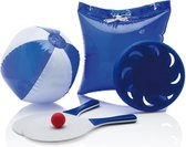 XD Collection  - Zomer spel set kussen tennis beachball frisbee strandbal - Blauw
