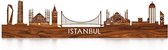 Skyline Istanbul Palissander hout  - 120 cm - Woondecoratie design - Wanddecoratie met LED verlichting