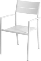 Grace stacking chair alu white