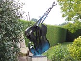 Tuinbeeld - bronzen beeld - Cello modern sculptuur - Bronzartes - 149 cm hoog