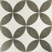 Barok Style Kashba vloertegel circeldekor 20x20x1,5 cm prijs per verpakking van 0.52m² (13 stuks), grijs