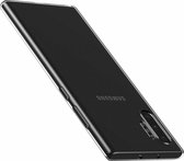 Ultra thin silicone case Samsung Galaxy Note 10 Plus - transparant + glazen screen protector