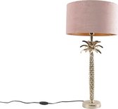 QAZQA areka - Art Deco Tafellamp met kap - 1 lichts - H 700 mm - Roze -  Woonkamer | Slaapkamer