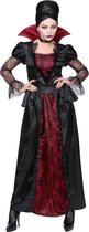 WIDMANN - Elegant bordeaux rood en zwart vampier kostuum voor vrouwen - S