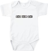 Baby rompertje Bad Hair Day | Lange mouw 50/56 wit
