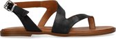 Sacha - Dames - Zwarte leren sandalen - Maat 36