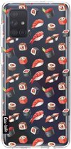 Casetastic Samsung Galaxy A71 (2020) Hoesje - Softcover Hoesje met Design - All The Sushi Print