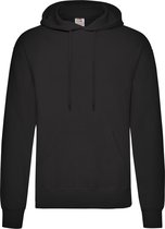 Fruit of the Loom capuchon sweater zwart voor volwassenen - Classic Hooded Sweat - Hoodie - Heren kleding S (EU 48)