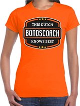 Oranje / Holland supporter bondscoach t-shirt oranje voor dames L