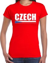 Czech / Tsjechie supporter t-shirt rood voor dames L