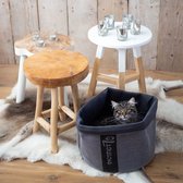 Knusse Kattenmand met wasbaar kussentje - District 70 Cozy - 35x35x30cm in 4 kleuren beschikbaar - Donker Grijs