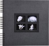 Fotoalbum PASSION - spiraalgebonden- 60 zwarte bladen - 32x32cm, Zwart