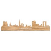 Skyline Groningen Eikenhout - 100 cm - Woondecoratie - Wanddecoratie - Meer steden beschikbaar - Woonkamer idee - City Art - Steden kunst - Cadeau voor hem - Cadeau voor haar - Jubileum - Trouwerij - WoodWideCities