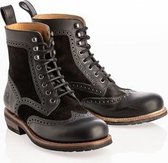 ROKKER Frisco Brogue Black Motorcycle Boots 40