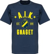 AIK Established T-shirt - Navy Blauw - XXL