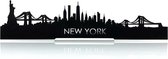Standing Skyline New York Zwart hout - 60 cm - Woondecoratie design - Decoratie om neer te zetten - WoodWideCities
