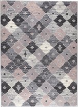 Ikado  Modern tapijt, zilver en roze  120 x 170 cm