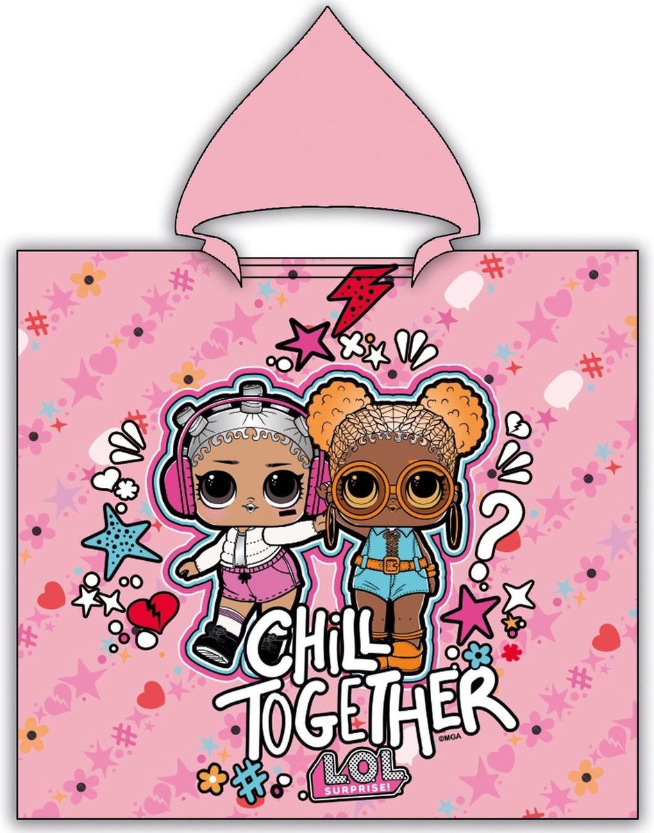 LOL Surprise! Poncho Katoen - 60 x 120 cm - Roze op Prijzenvolger.com