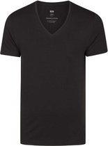 WE Fashion Heren 'deep' V-neck T-shirt van biologisch katoen - Maat XS