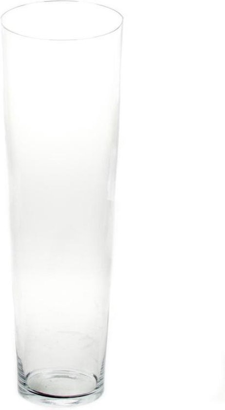 Impressionisme Varen Zeehaven 2x Conische vaas glas 60 cm - Glazen bloemenvaas taps - Decoratieve vazen -  2 stuks | bol.com