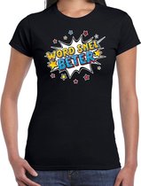 Beterschap word snel beter cadeau shirt zwart voor dames M