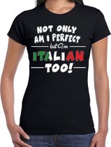 Not only perfect Italian / Italie t-shirt zwart voor dames XS