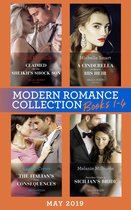 Modern Romance May 2019: Books 1-4: Claimed for the Sheikh's Shock Son (Secret Heirs of Billionaires) / A Cinderella to Secure His Heir / The Italian's Twin Consequences / Penniless Virgin to Sicilian's Bride