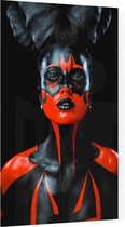 Vrouw als duivelse schoonheid - Foto op Plexiglas - 60 x 90 cm