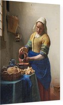 Het melkmeisje, Johannes Vermeer - Foto op Plexiglas - 60 x 80 cm