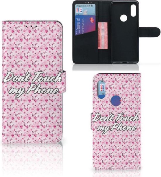 Xiaomi Redmi 7 Portemonnee Hoesje Flowers Pink DTMP