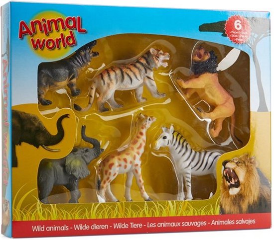 Animal World Wilde Dieren - Speelfiguren Assortiment in Doos - Johntoy
