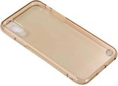iPhone X/XS siliconenhoesje goud siliconenhoesje / Siliconen Gel TPU / Back Cover / Hoesje Iphone X/XS goud doorzichtig