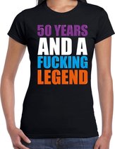 50 year legend / 50 jaar legende cadeau t-shirt zwart dames -  Verjaardag Sara cadeau / kado t-shirt S