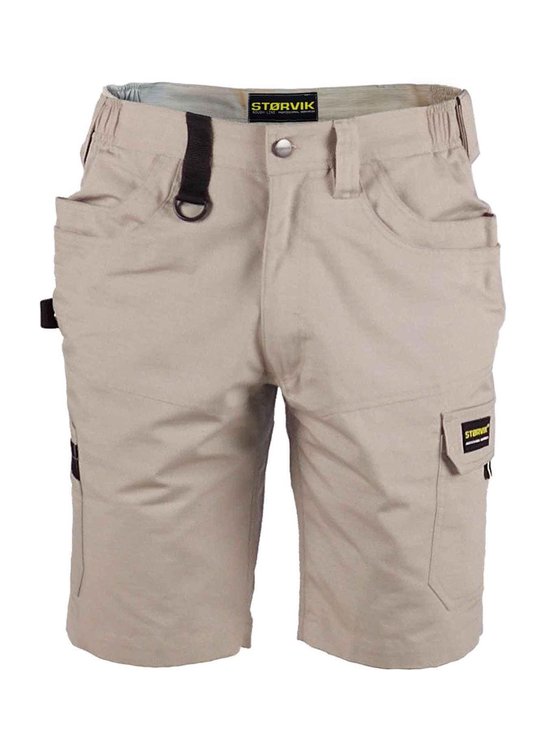 STØRVIK Pantalon de travail court léger pour homme Kaki - Taille S - RON
