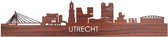 Skyline Utrecht Palissander hout - 120 cm - Woondecoratie design - Wanddecoratie met LED verlichting