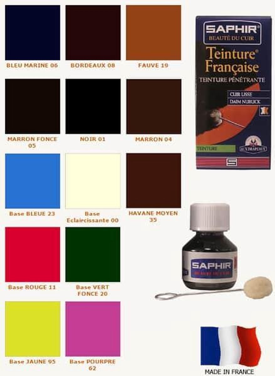 Saphir Teinture Francaise - peinture pour chaussures noir - Taille unique |  bol