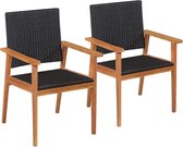 2 Tuinstoelen (Incl LW Fleece deken) - Tuin stoelen - Buiten stoelen - Balkon stoelen - Relax stoelen