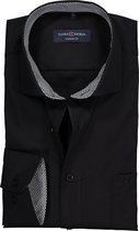 CASA MODA modern fit overhemd - zwart (contrast) - Strijkvriendelijk - Boordmaat: 46
